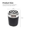 Car Emblem LED Ashtray Portable Smoke Ashes Holder For Volkswagen VW Scirocco Golf Amarok T5 Phaeton T-Cross Teramont ID3 Tiguan