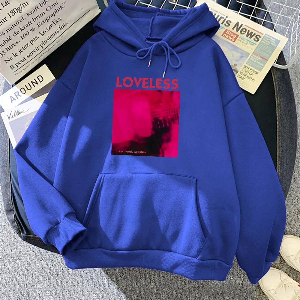 Loveless Song Printing Hoody My Bloody Valentine Rock Band Hoodies Moletom Graphic Streetwear Women Clothing