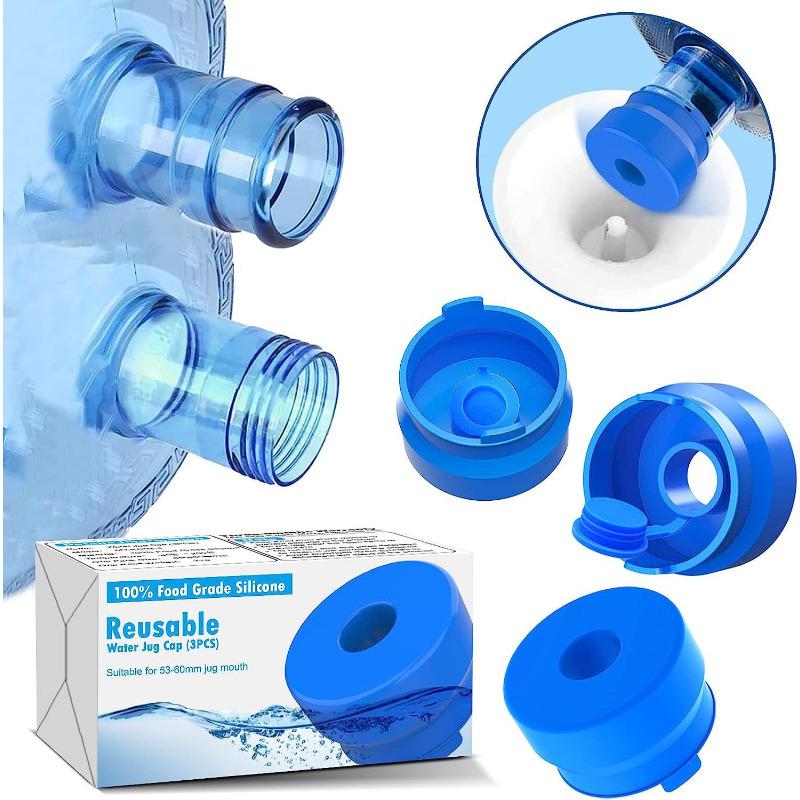 55mm Universal Silicone Water Dispenser Cap For 5 Gallon Bottles Dust Proof Seal Lid Blue