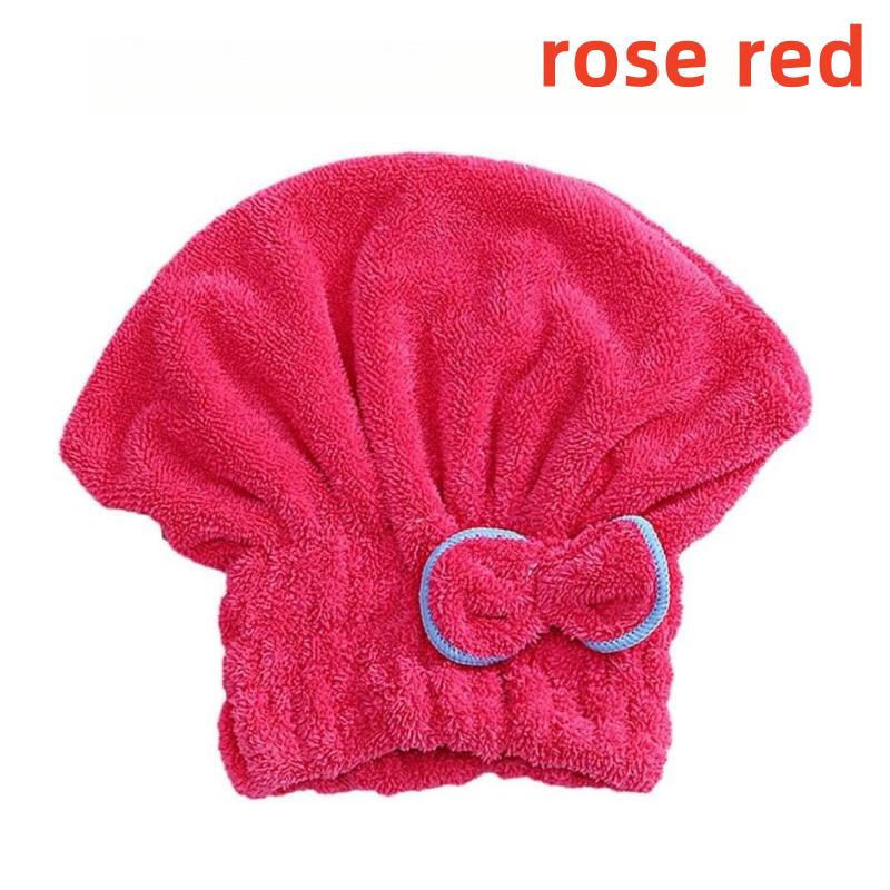 

Крышка для сушки волос Микрофибра Ultra Absorbent Hair Dry Wrap Cap Fast Drier розы красного