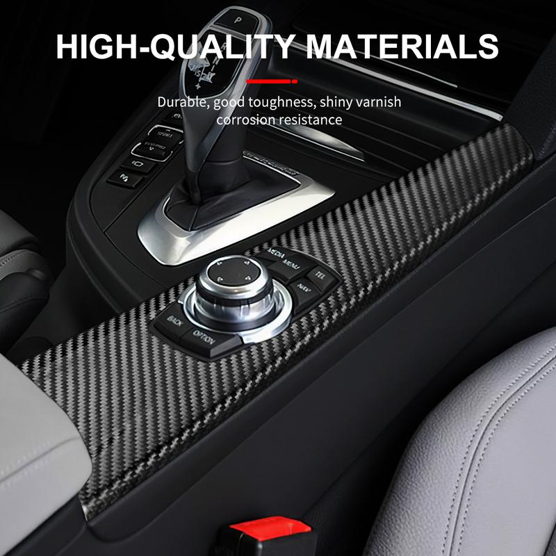 Hard Dry Carbon Fiber For BMW F30 F31 F32 F34 F36 M3 F80 LHD RHD Car Multimedia Knob Button Panel Cover Sticker Trim Accessories