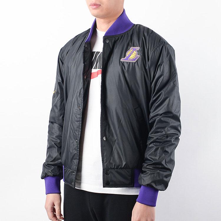 Nike NBA Los Angeles Lakers Bomberjacke Schwarz Lila Herren DB4787-010