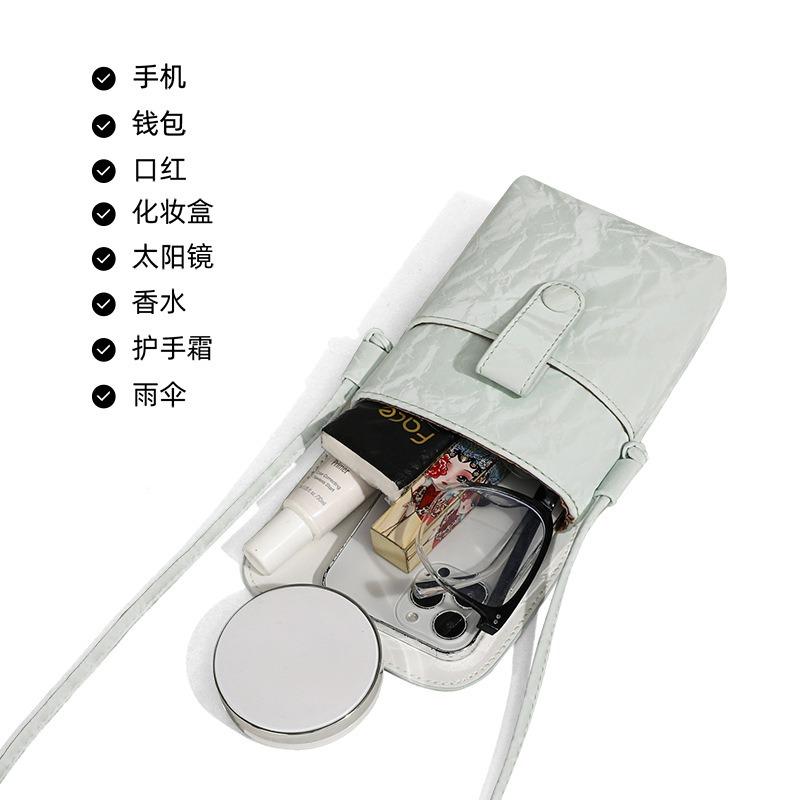 Bags Women's minimalist commuter messenger bags, niche design, high-end mobile phone bags, daily versatile shoulder mini bags