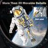 JMBricklayer Astronaut Building Blocks Set for Adults and Boys Ages 8-14, Cool Astronaut Model Kit with Display Stand, Spaceship Explorer STEM Toy, Sp
