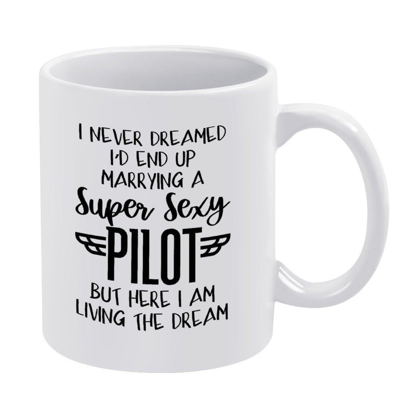 

1pc 11oz White Funny Coffee Mug, Double-Sided Printed Ceramic Cup, Microwave Safe, Smooth Lip, Perfect Small Gift for Friends and Family