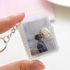 Mini-Fotoalbum mit umklappbaren Seiten und Pailletten, transparenter Schnappring zum Aufhängen, 16 Taschen, Karten-Fotohalter, Erinnerungsgeschenk
