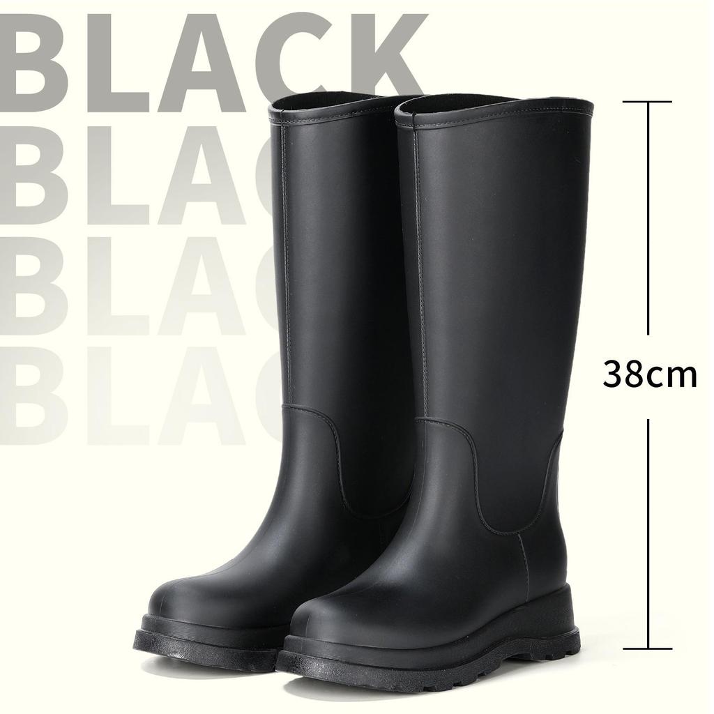 2024 Women's Classic High-Top Waterproof Rain Boots - Non-Slip, Thick Sole, Warm-Keeping