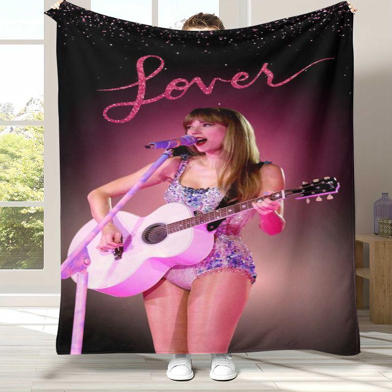 Famous T-Taylor Singer Singer Flannel Blanket,Ultra Soft Warm Plush Throw for Home Bedroom Bed Sofa Cover Office Camping Picnic