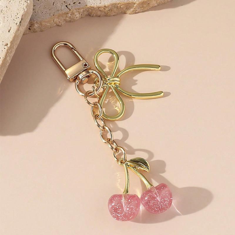 Красная вишня Подвеска Брелок для Женщин Милое Украшение на Сумку Многофункциональное Украшение Аксессуары для Ключей Автомобиля Модный Шарм Брелок