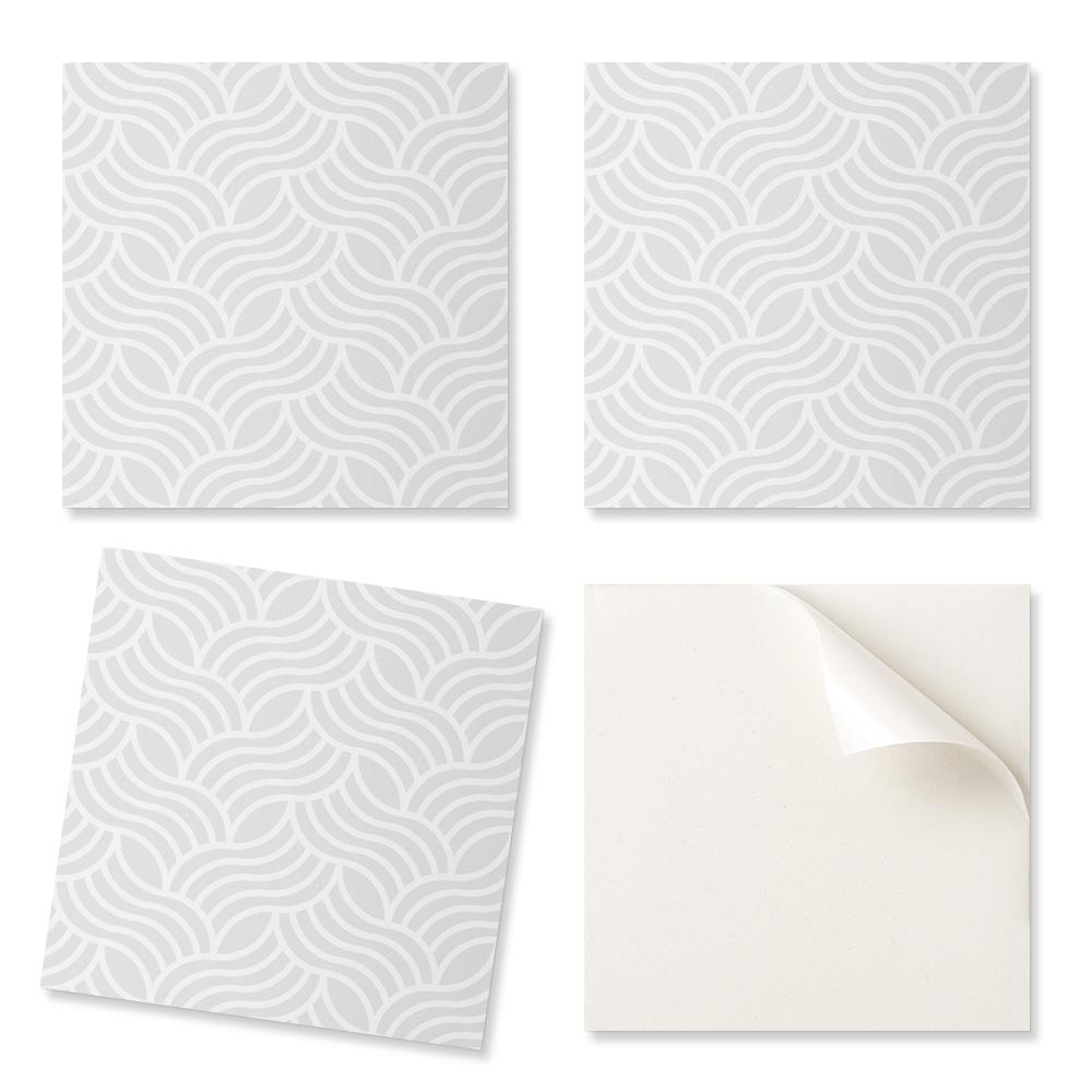 Set of Vinyl Floor Tiles Waves In a Harmonious Arrangement 20X20X20 Cm