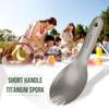 Lixada Kısa Saplı Titanyum Spork Ultralight Çocuk Bebek Spork Açık Kamp Piknik Sofra Takımı