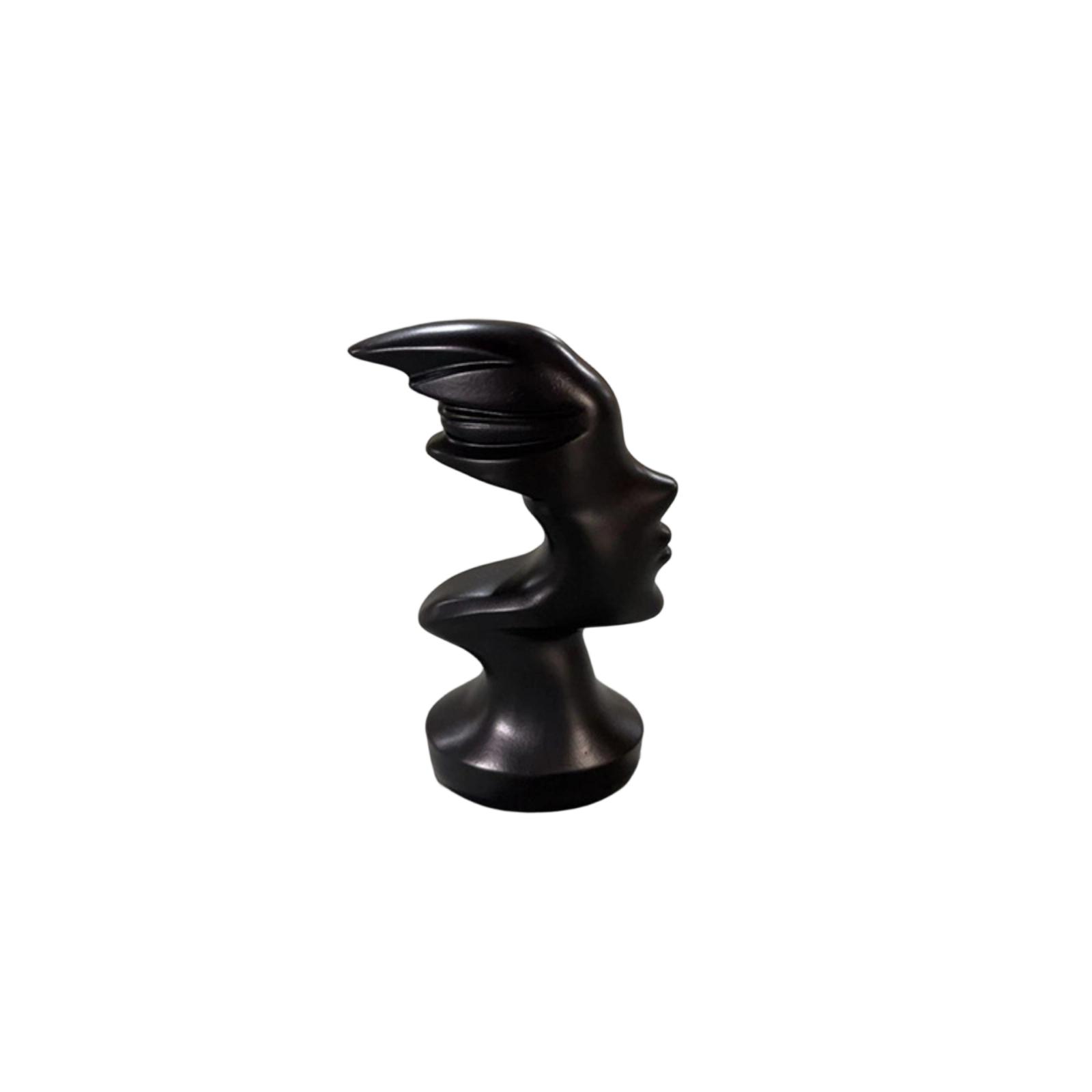

Abstract Modern Art Sculpture Decorative Tabletop Ornament for Home Office Desk Display Minimalist Contemporary Design one size чёрный