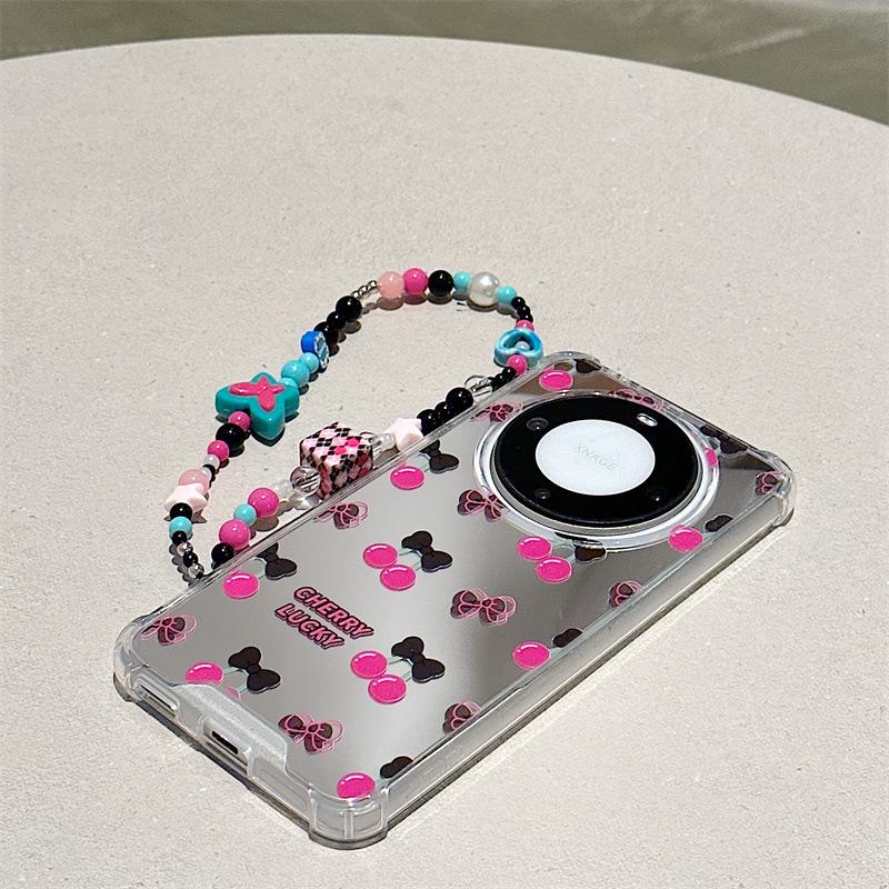 Huawei Mate60/Mate40 Pro Phone Case, Compatible with P60, Nova11/10/9, Ins Style, Mirror Finish and Bracelet Design