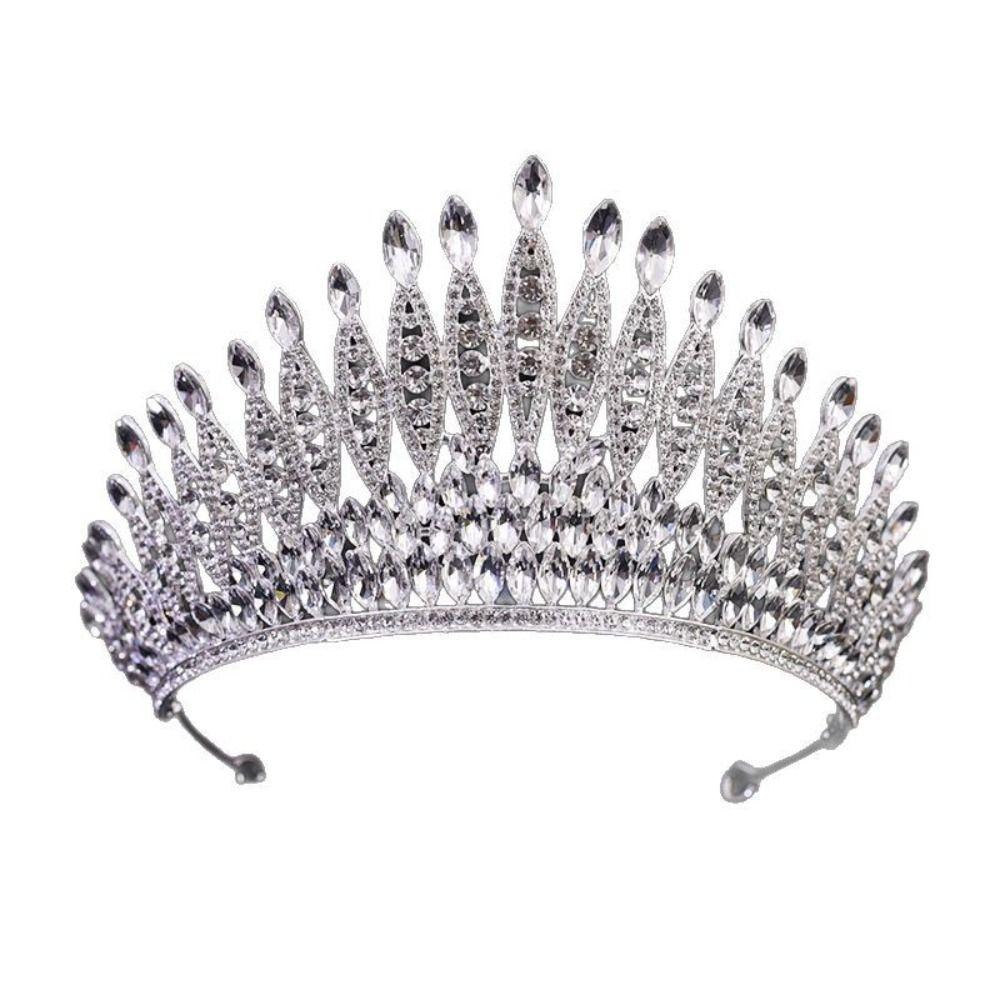 Sparkling Zinc Zinc Alloy Princess Crown Elegant Bridal Headwear Girls Party Headbands  Themed Parties