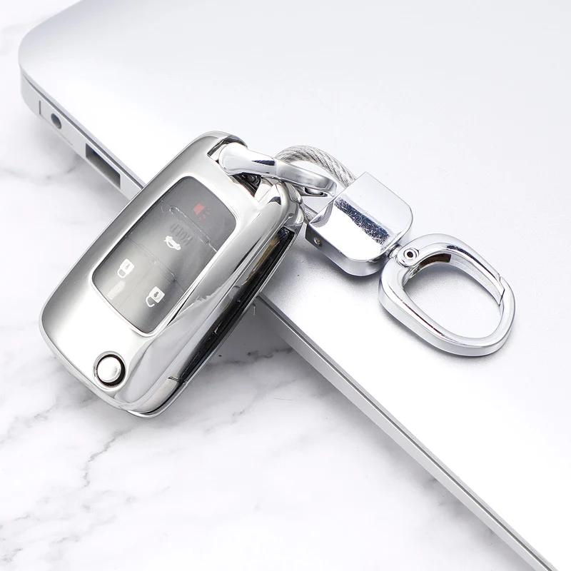 Tpu Car Key Case Cover Keychain For Chevrolet Cruze Aveo Trax Malibu Captiva For Buick Opel Vauxhall Astra Corsa Insignia Mokka