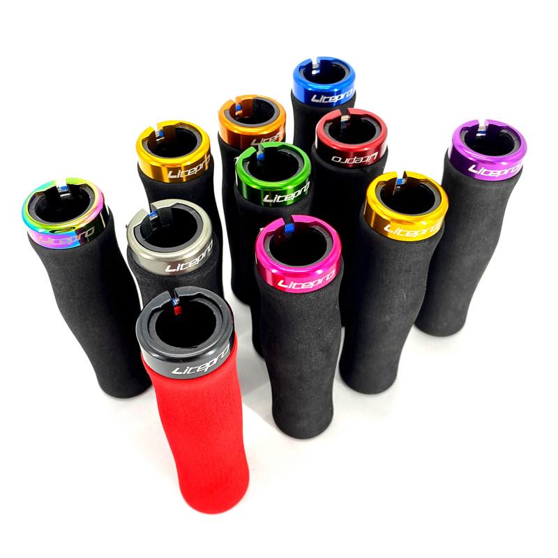 Litepro Folding Bike Mountain Bike Grips 22.2mm 132mm Ultralight Comfortable Sponge Non-slip Single Lock Ring Bicycle Grips