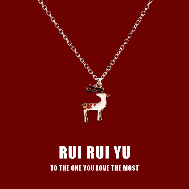 RUI RUI YU Christmas New Necklace Pendant JewelryPendant Necklace for Women Men Girlfriend Couple Lover Jewelry Gift