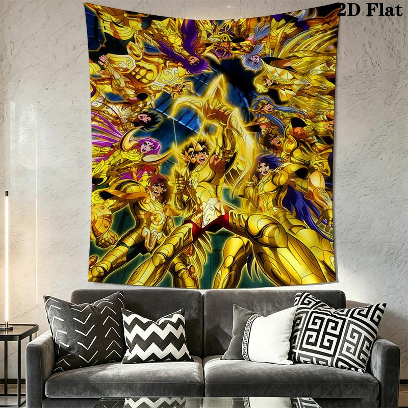Saint Seiya Legend Continues Tapestry Background Cloth Fashion Print Background Wall Hanging Cloth Soft Christmas Gift