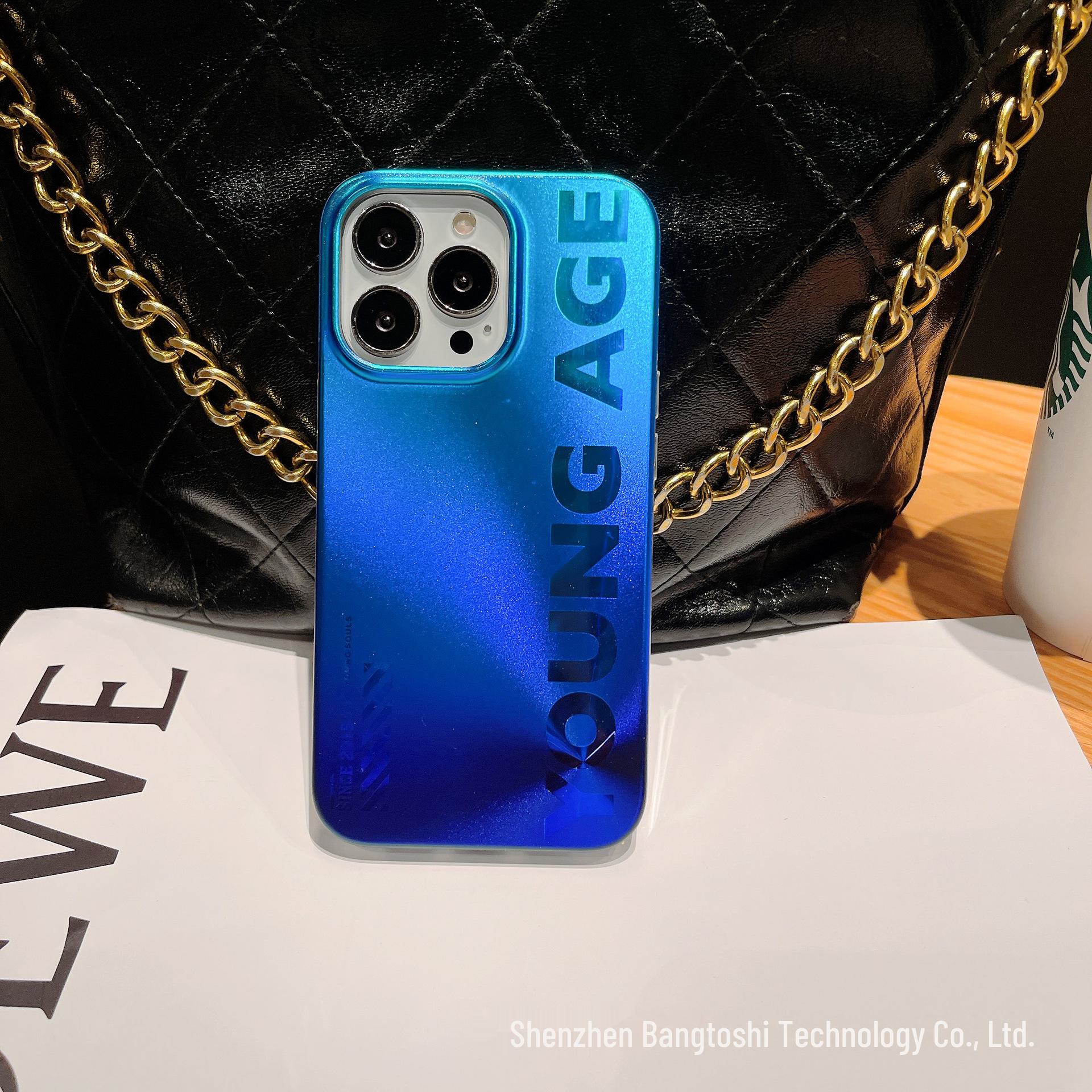 

Матовый акриловый защитный чехол для iPhone 14 серии Laser Gradient, устойчивый к падениям. 13 Pro