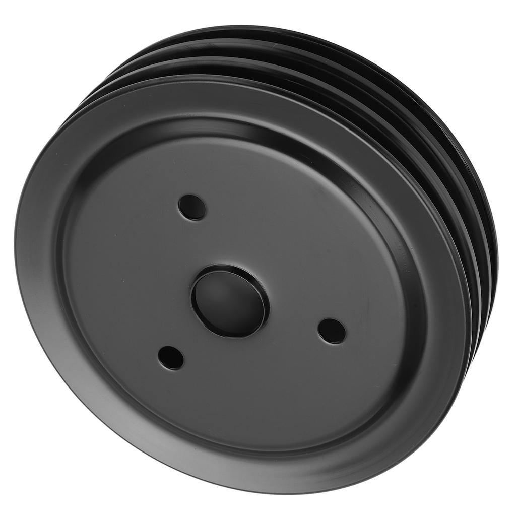 Metal Crankshaft Pulley Short Water Pump Pulley Replacement for Chevy SBC 262 350 400 Engine