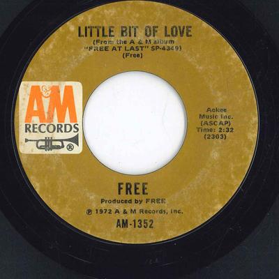 7inch Record FREE - A Little Bit Of Love 1352 A&M RECORDS 1972 US Rock Used
