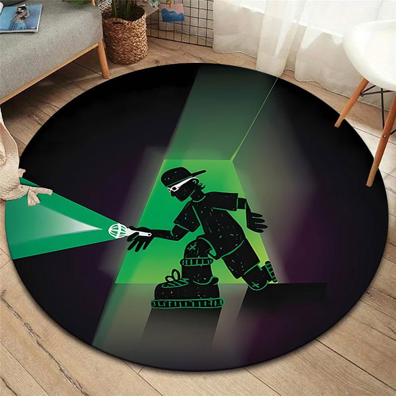 feid Round Area Rug,Carpet Rug for Living Room Bedroom Sofa Playroom Decor,Non-slip Floor Mat