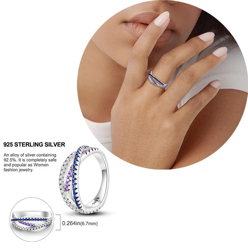 copper Women Rings Crown Heart Zircon Fashion Authentic Finger Ring Anniversary Engagement Wedding Luxury Jewellery