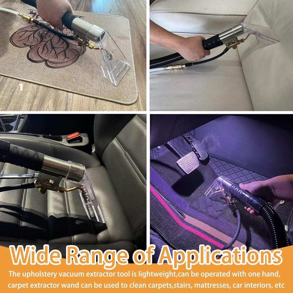 Extractors Upholstery and Auto Detailing Tool Hand Wand, Extractor Hand Tool, Carpet Cleaning Extractor with Clear Head for Mytee/ShopVac & Most