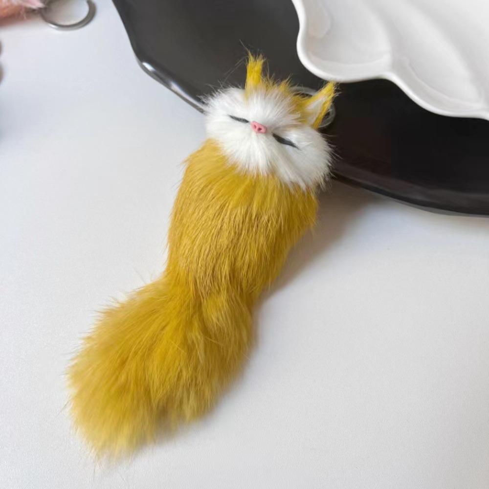 Beautiful Plush Pendant Keychain Handbag Accessories Car Accessories Bag Keyring Gift Little Fox Key Chain