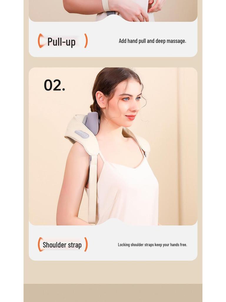 Multifunktionales Trapez- & Nackenmassage-Schultertuch mit Heißkompresse