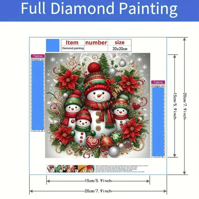 Weihnachts Schneemann Diamant Malerei Set, DIY Erwachsene Voll Diamant Heimdekoration Malerei Set, Erwachsener, Rahmenlose Bastelarbeiten