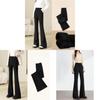 Womens Thickened Flared Pants With High Waist For Casual Office Wear