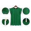 Elegant Womens Sleeveless Chiffon Tops With Timeless Design In Blue Green Red