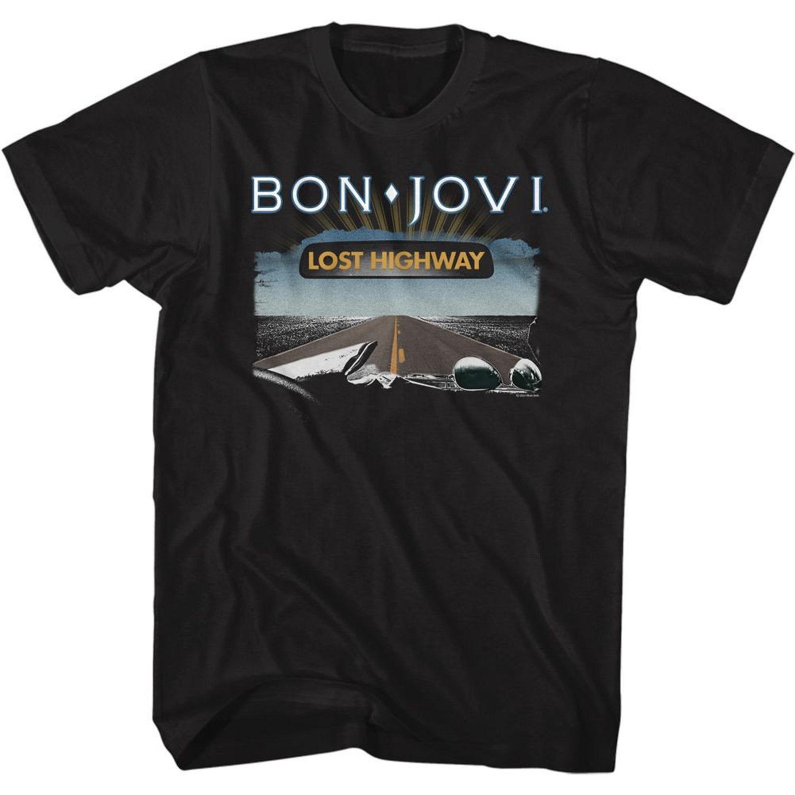 Bon Jovi Lost Highway Black Adult T-Shirt M