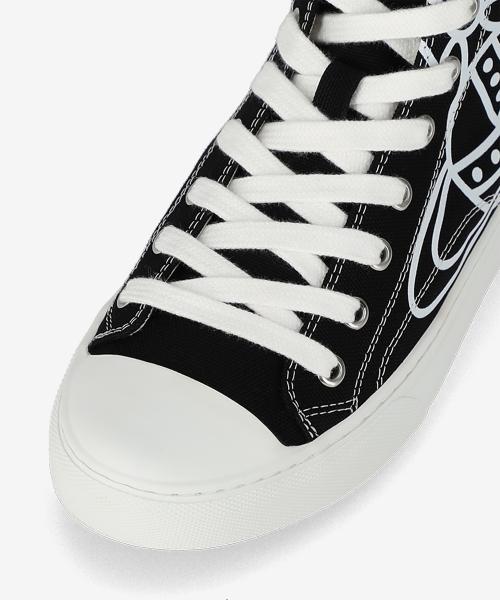 [Vivienne Westwood] Plimsoll High-Top Sneakers - Black 75010001WW015BN401SS25
