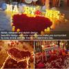 AKOAK 100 Pcs Love Heart Shaped Sponge Petals Handmade DIY Petal Birthday Table Wedding Party Supplies Decoration (Rose red)