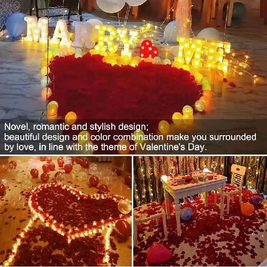 AKOAK 100 Pcs Love Heart Shaped Sponge Petals Handmade DIY Petal Birthday Table Wedding Party Supplies Decoration (Rose red)