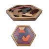 Wooden Hexagonal Puzzles Iq Game Educational Toys For Children Kids Adults Tangram Board Iq Brain Teaser Montessori Toys Gifts