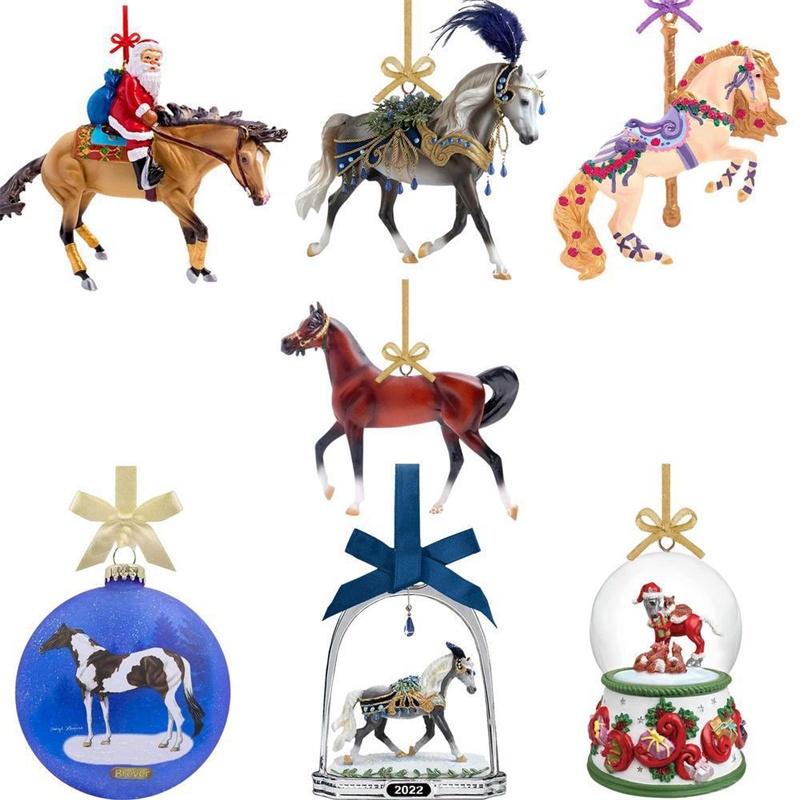 Holiday Ornament Party Cute Christmas Horse Pendant Desktop Gifts Decoration