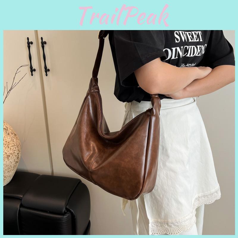 Retro Dumpling Crossbody Bag Stylish Square Bag Women Zipper Closure Use Casual