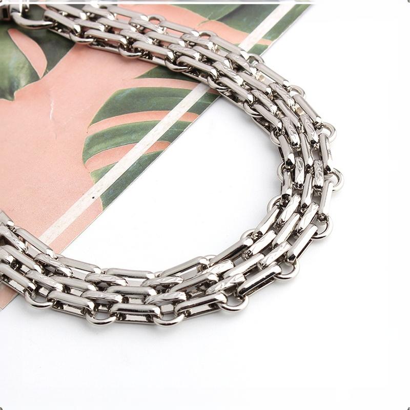 Durable Metal Bag Replacement Chains Detachable Shoulder Straps Multi Sizes 30-120cm for Crossbody Tote Bag DIY Accessories