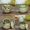 Waza no Kura Stylish Japanese Tableware Kutani Ware Teapot Pot with Sparrow Design and Tea Strainer Ceramic High-End Brand Tableware Made in Japan Bir
