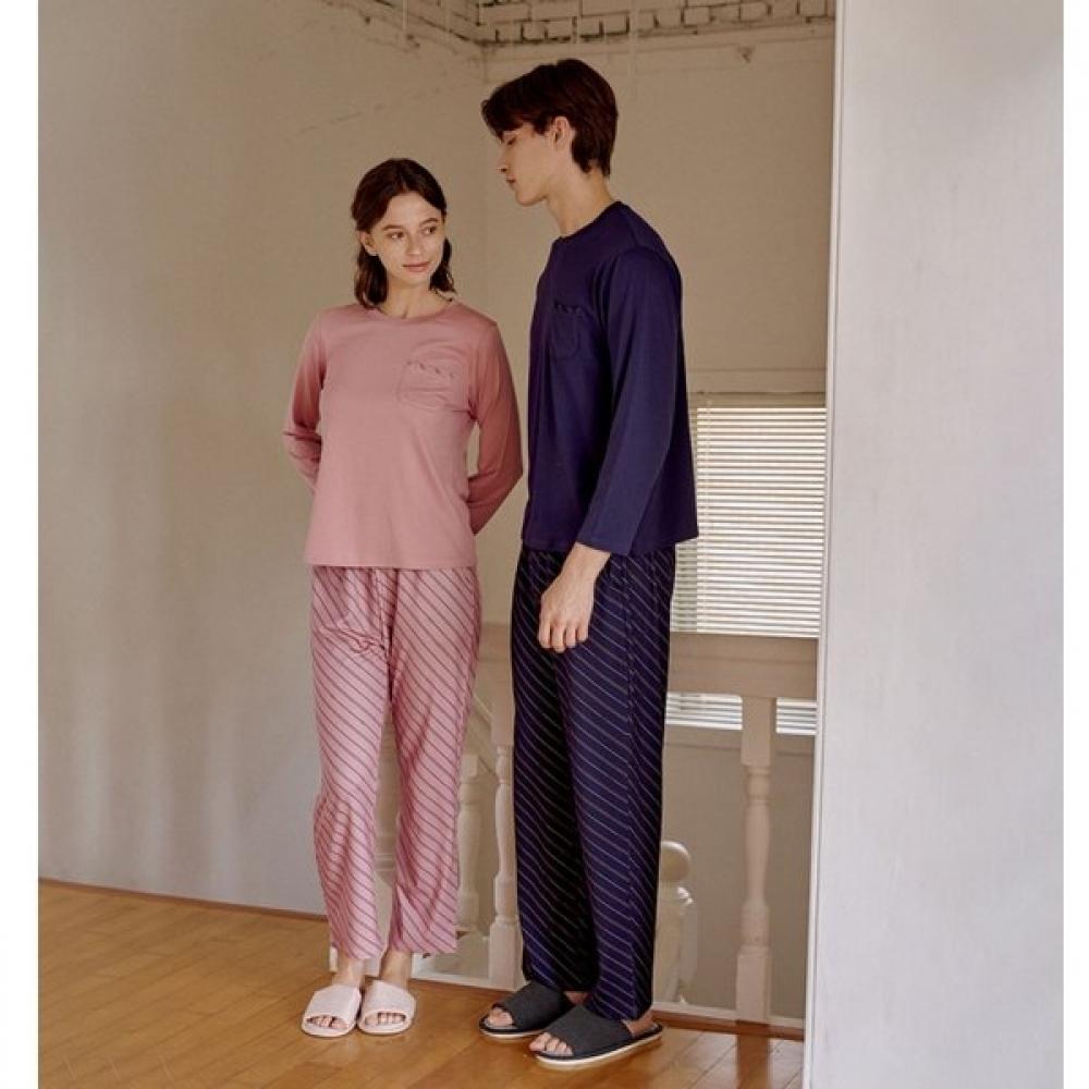 

Venus Diagonal Stripe Bottoms Couple Set Vep3860m Vep3860f 110/100