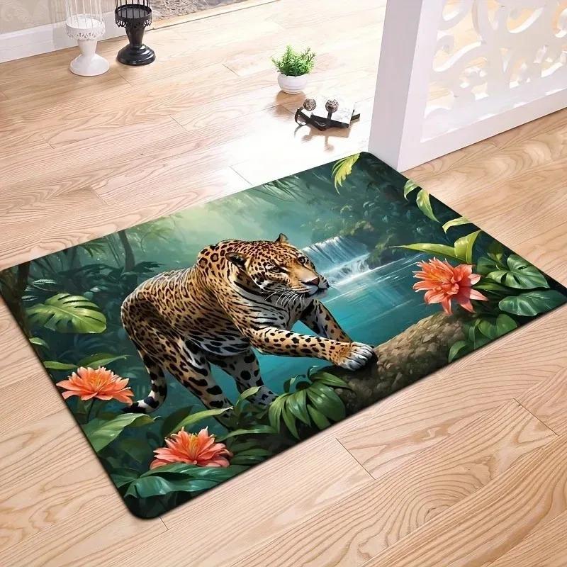 1PC Funny Characters Dinosaur Area Door Mats Kitchen Rugs Non-Slip Pop Bedroom Rugs Bath Mat Carpet for Home Sink Laundry Decor