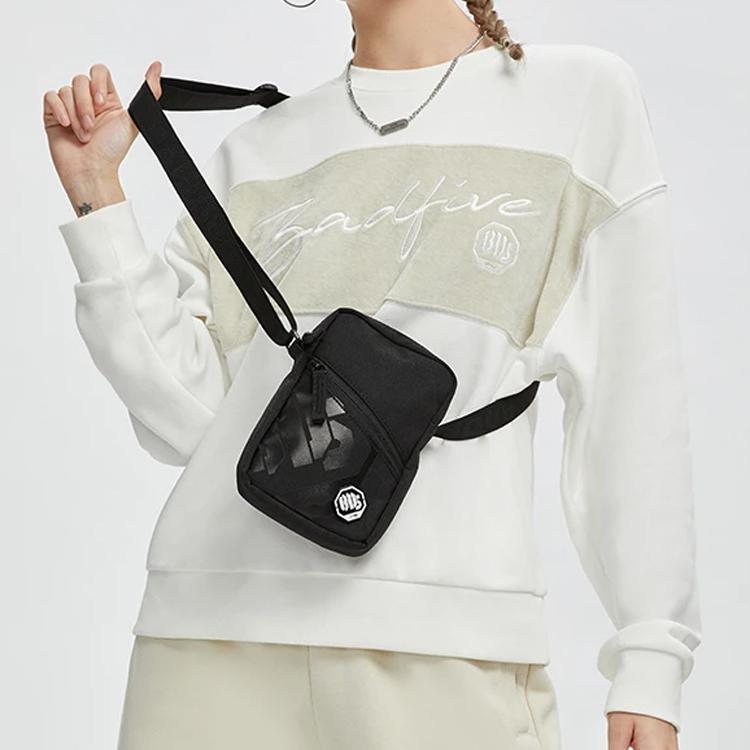 Li Ning Fabric Shoulder Bag, Crossbody Bag Regular Unisex Black ABDR250-1