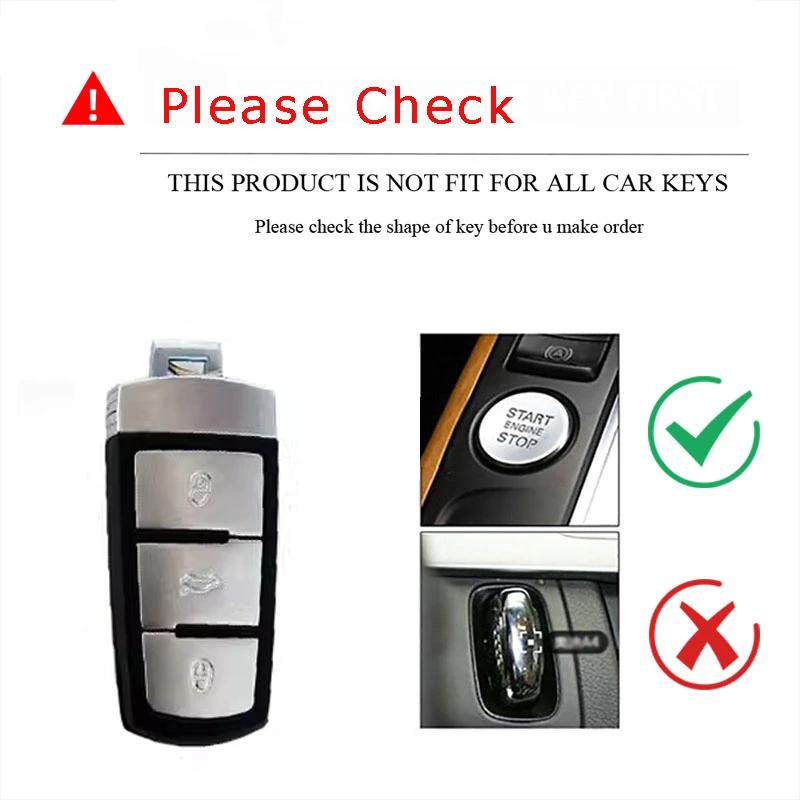 Valve Stems Caps For VOLKSWAGEN VW Car Key Case Cover Holder Shell For Volkswagen VW CC Passat B6 B7 Passat 3C CC Maogotan R36 BSZ6