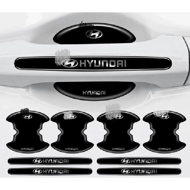 8PCS Invisible Car Door Handle Bowl Anti-Scratch Protector Sticker For Hyundai