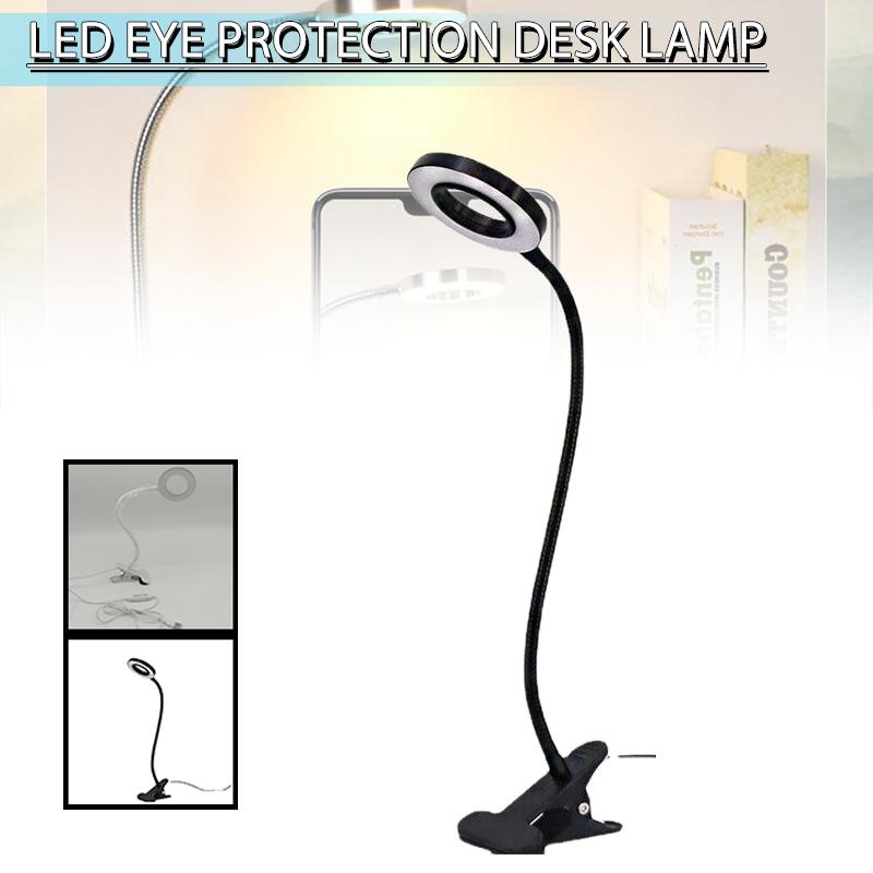 

PDTO USB-лампа для чтения Гибкая светодиодная лампа с зажимом на настольной лампе Регулируемая яркость