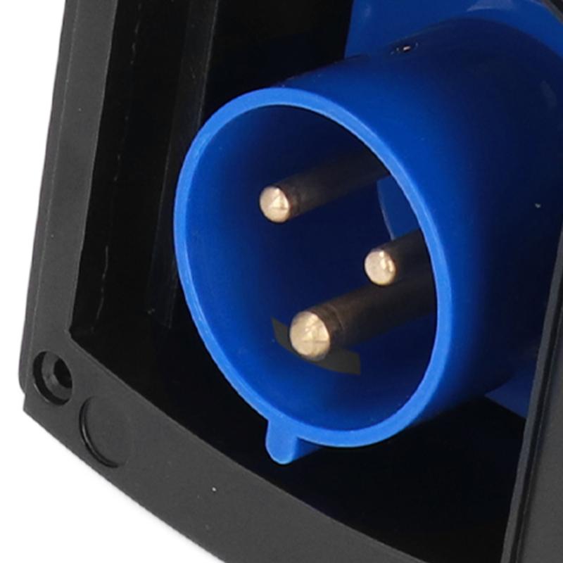 32A 220V‑250V RV External Power Outlet Box 3 Pin Plug Socket Waterproof Embedded Mounting for Campers Trailer 32A Port Plug