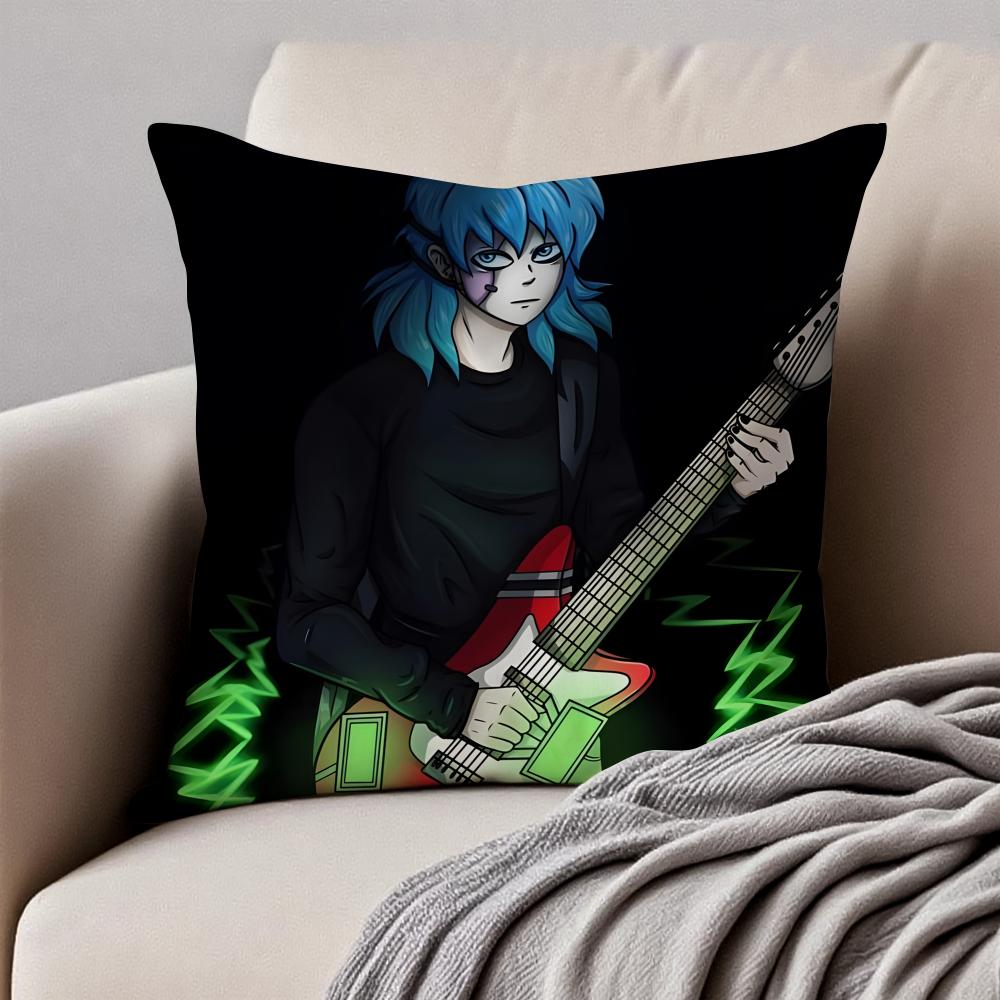 Eerie Indie American Video Game SSally Face Cushion Cover Pillowcase Antidustmite Invisible Zipper Short Plush Sofa Cushion